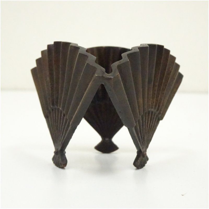 山本閑浄造 三扇蓋置（共箱） 蓋置き 茶道 道具 茶道具 おしゃれ ふた