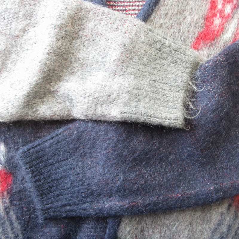 needles 22aw モヘア　カーディガン　パピヨン　ネイビー　グレー　M 中古・古着通販】Needles (ニードルズ) Mohair Cardigan モヘア