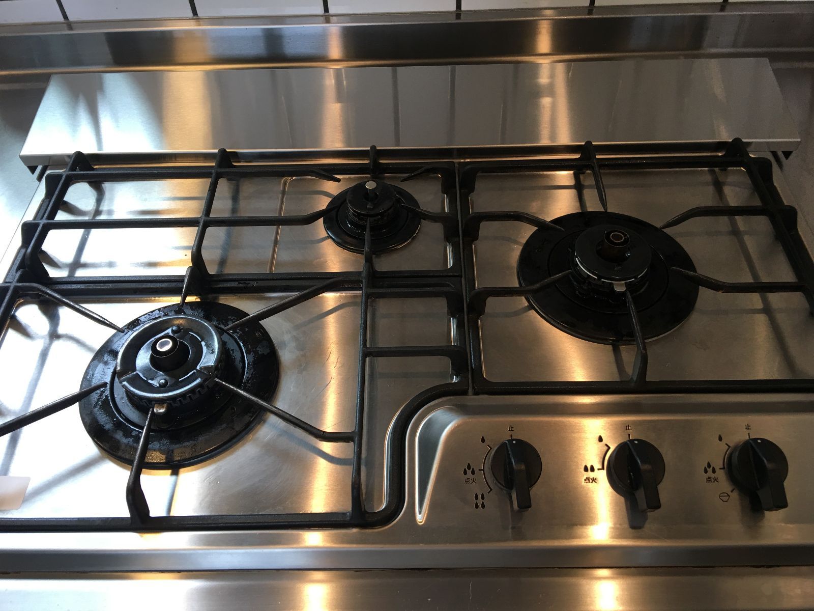 コンロ排気口カバー　グリル排気口カバー　コンロ75センチ用　ハーマン プラスドゥ リンナイ ノーリツ 【国内自社生産品】