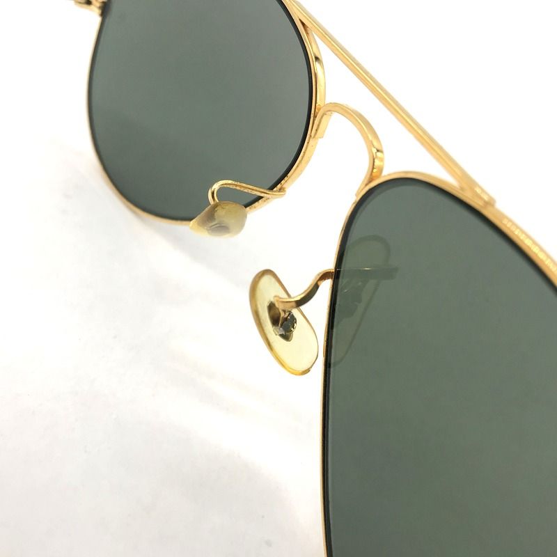 RayBan サングラス AVIATOR アビエーター B&L製 ティアドロップ アイウェア 眼鏡 メガネ 58□14 ゴールド レイバン 服飾小物 B10828◆