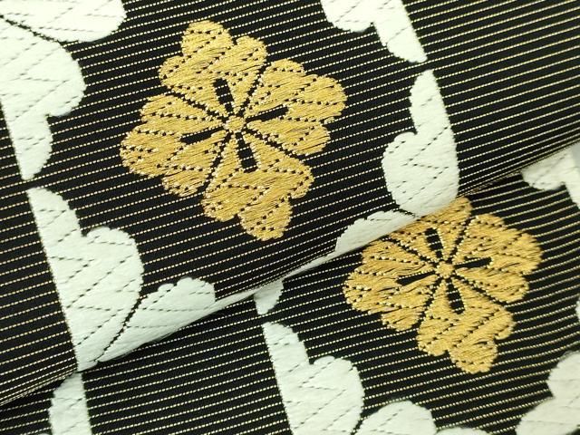 平和屋着物□極上 西陣 河合美術織物謹製 六通柄袋帯 唐織 手織 能衣錦