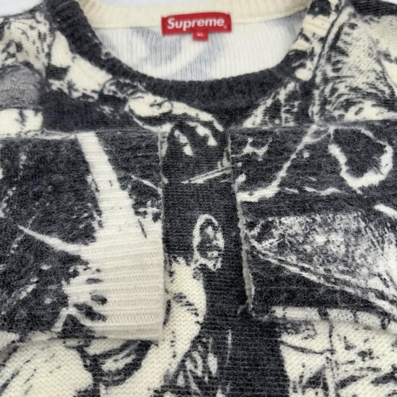 Supreme シュプリーム ニット、セーター 長袖 21AW the crow sweater 総柄 ニット - メルカリ