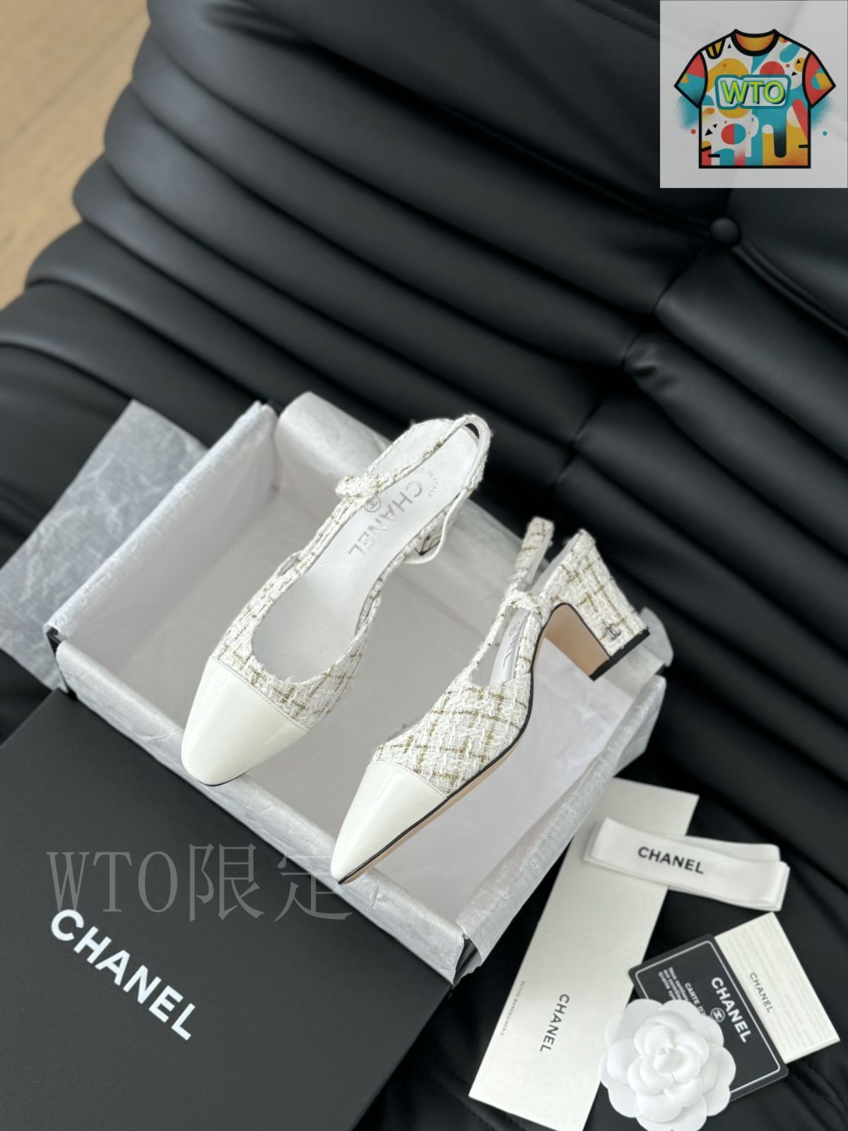 エレガントなパールの輝き♪【CHANEL】 スリングバックサンダル シャネル スリングバック バックレス サンダル08 - メルカリ