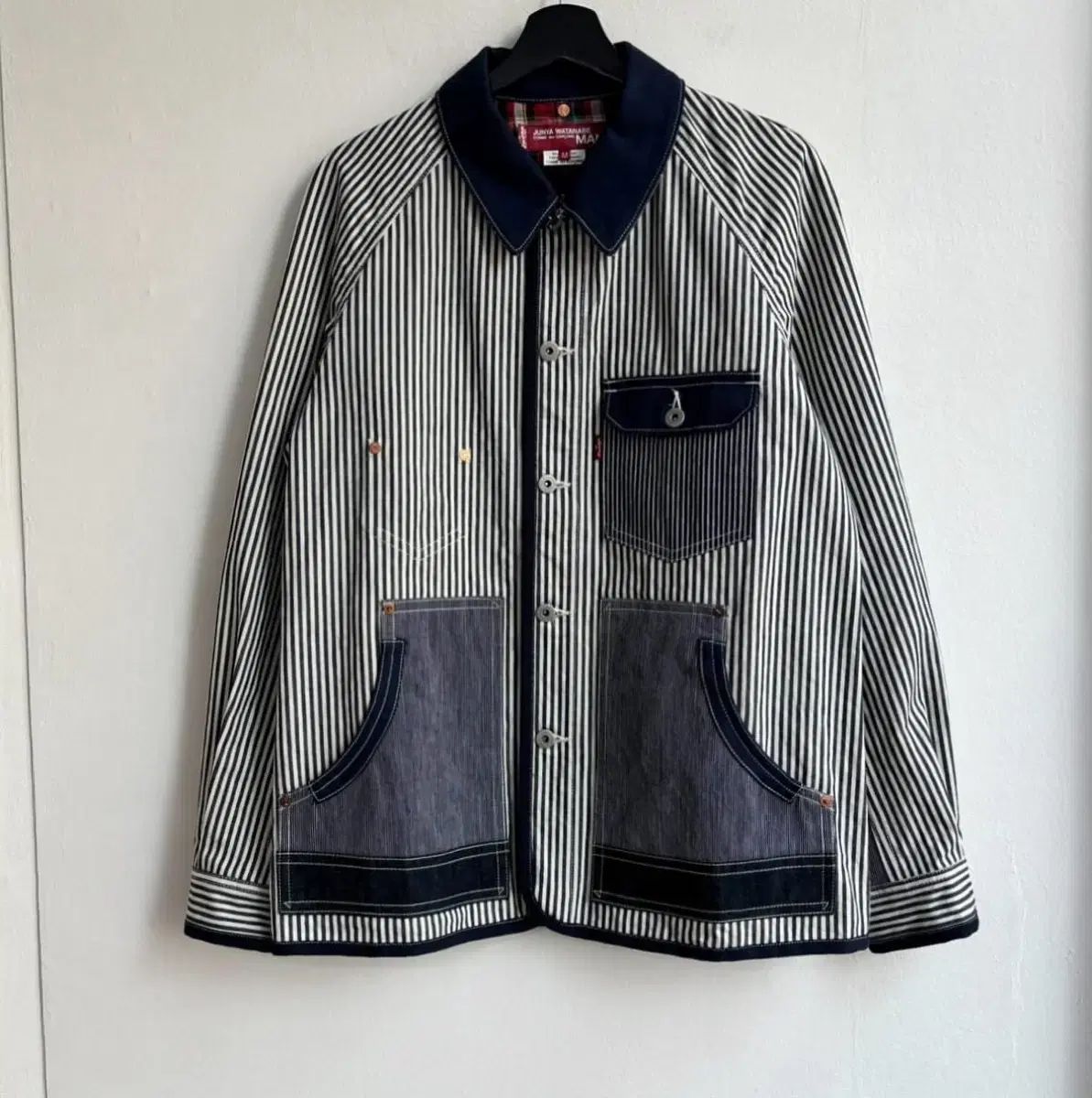 【雷市場（ポンジャン）商品韓国直送】 JUNYA WATANABE(ジュンヤワタナベ) x LEVI'S(リーバイス) ストライプ ワーク ジャケット