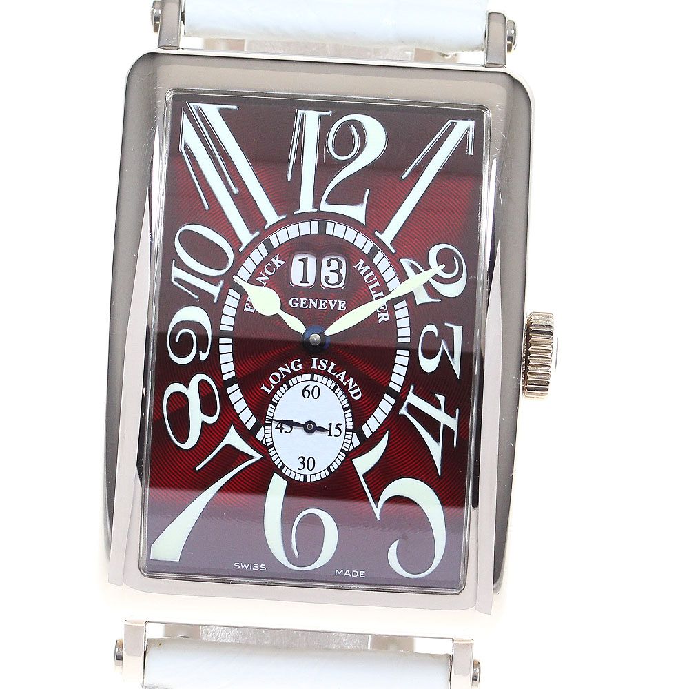 フランクミュラー FRANCK MULLER 1200S6GG ロングアイランド グランギシェ K18WG 自動巻き メンズ箱付き_834089