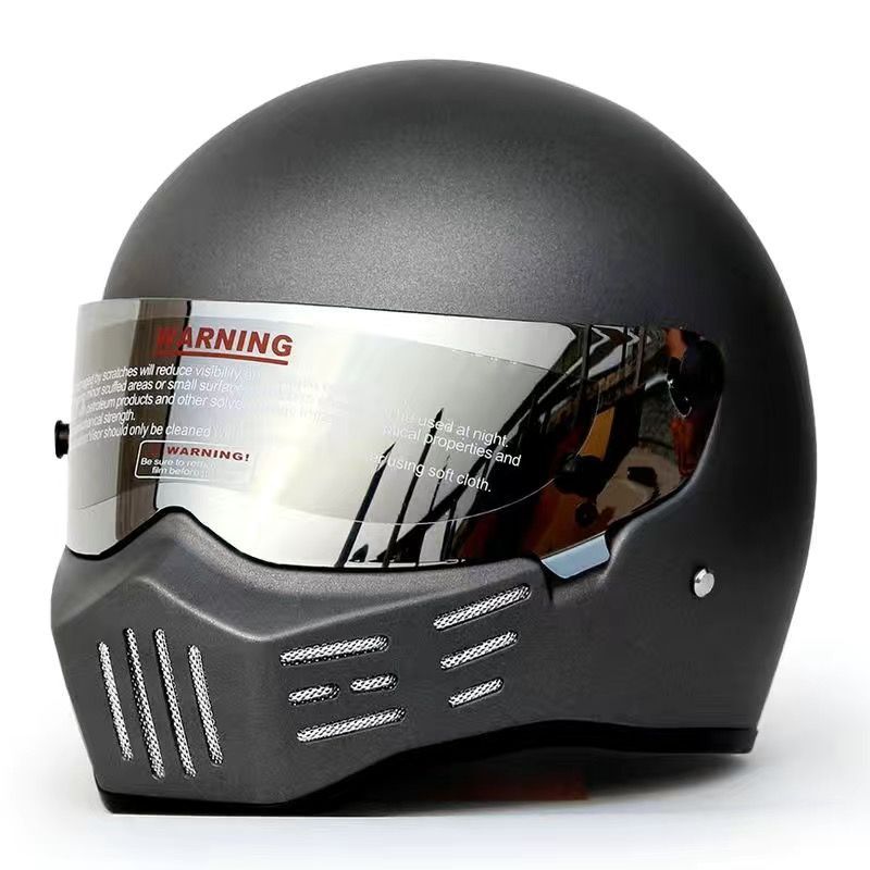 【翌日発送】グレーFRP製ガラス繊維ジェットヘルメット バイクヘルメットハーレー