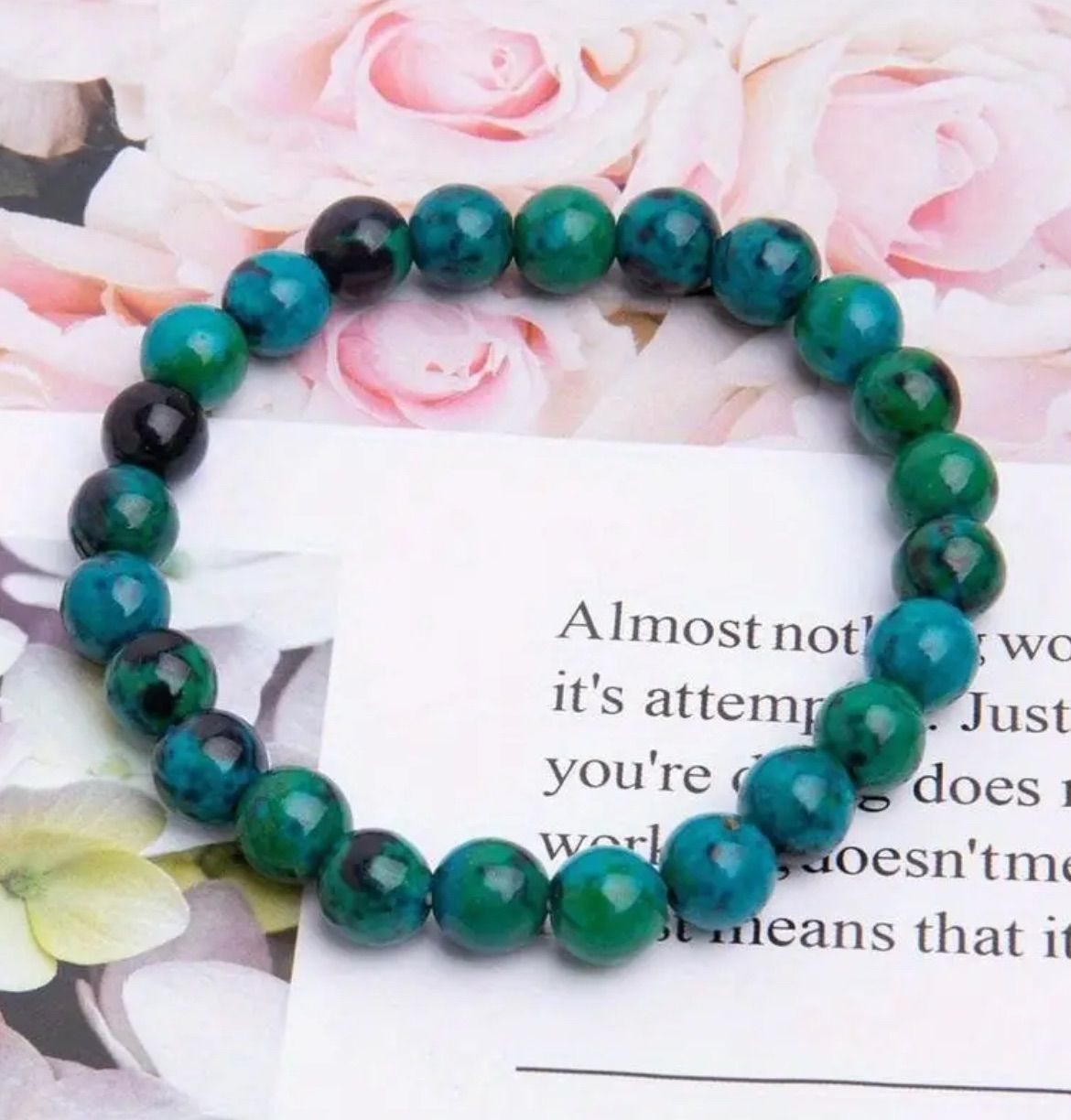 訳あり ハウラウト 亀 クリソコラシリカ ブレスレット