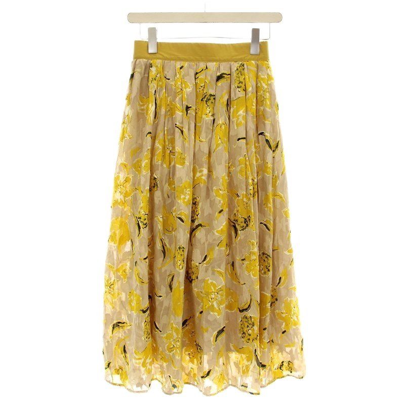 EPOCA THE SHOP バイカラー花柄ロングスカート36 エポカザショップ EPOCA THE SHOP バイカラー花柄ロングスカート36 エポカザ