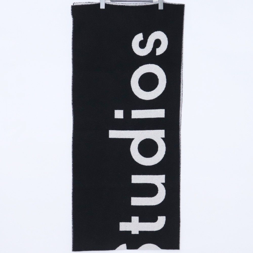 ACNE STUDIOS ロゴジャカードスカーフ マフラー ブラック - メルカリ
