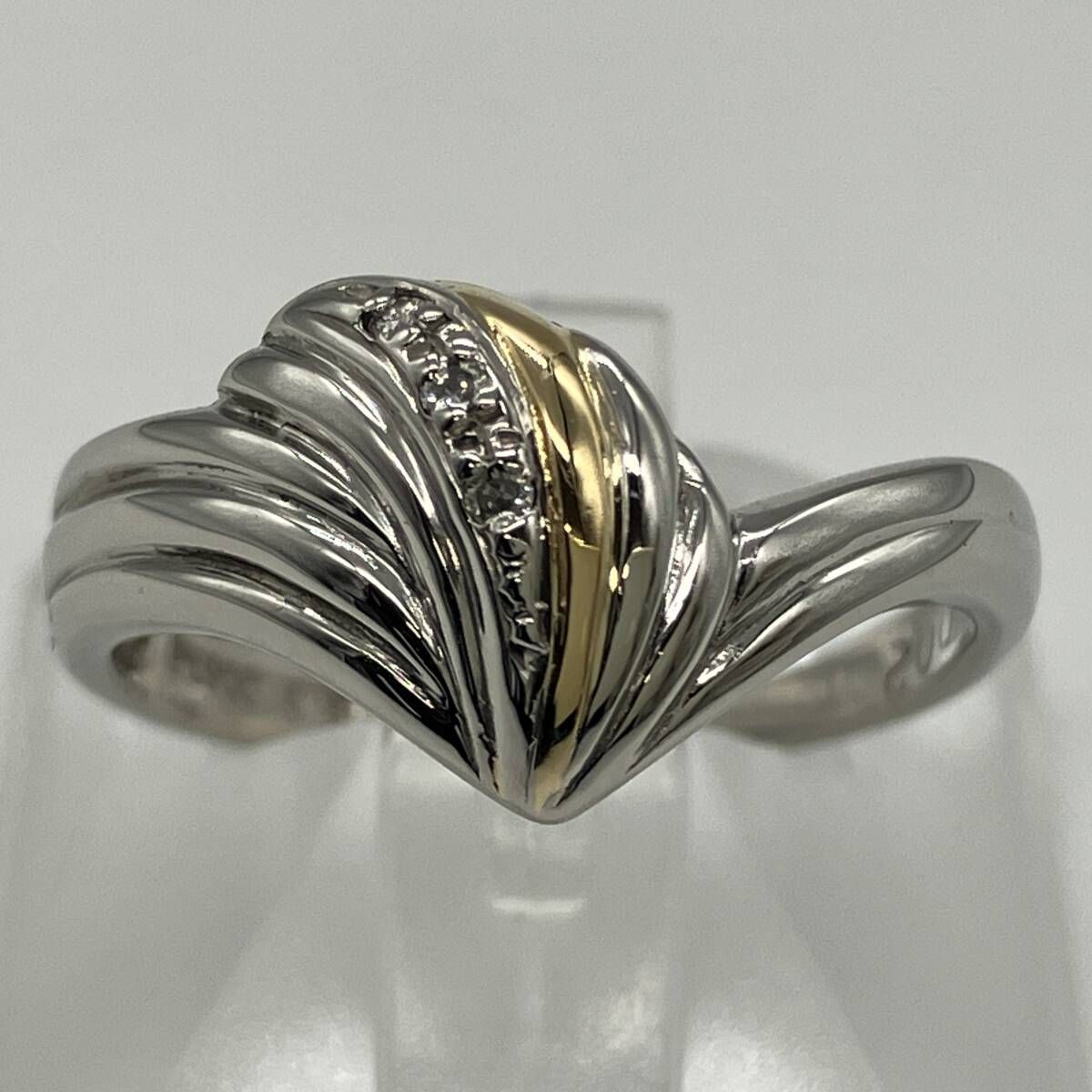 K18 Pt900刻印 ゴールド プラチナ リング 指輪 金 10号 楽天市場】18金 印台 リング K18 18K Pt900 コンビ メンズリング