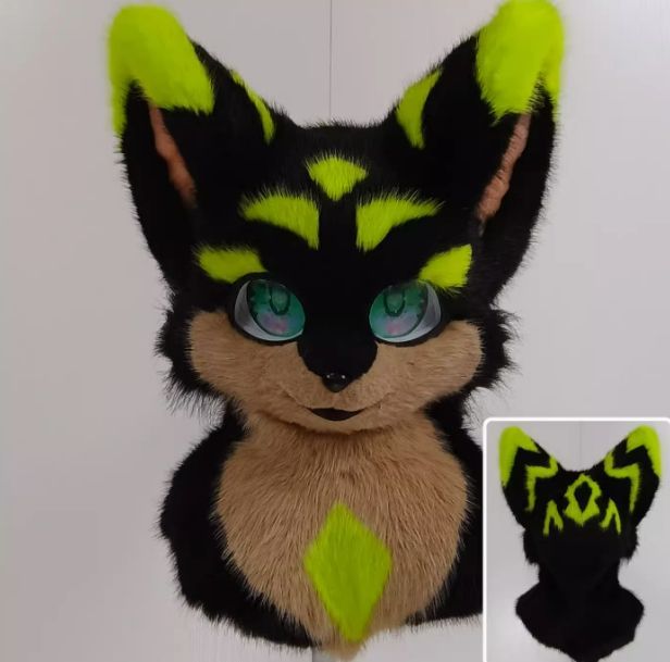 着ぐるみヘッド 犬 短毛タイプ NO.38 最 猫 全頭ヘッド ケモノ マスク ファースーツ ぬいぐるみ コスプレ コスチューム kigurumi