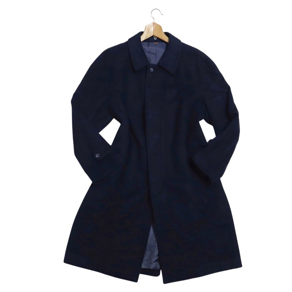 【値下】ポールスチュアート　ウールカシミア　シングルチェスターコート　ネイビー 値下】ポールスチュアート ウールカシミア シングルチェスター