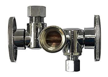 四半期Turn 3?Wayバルブ5?/ 8インチod Inlet by 3?/ 8インチod by 3?/ 8インチodデュアルハンドル、鉛フリー
