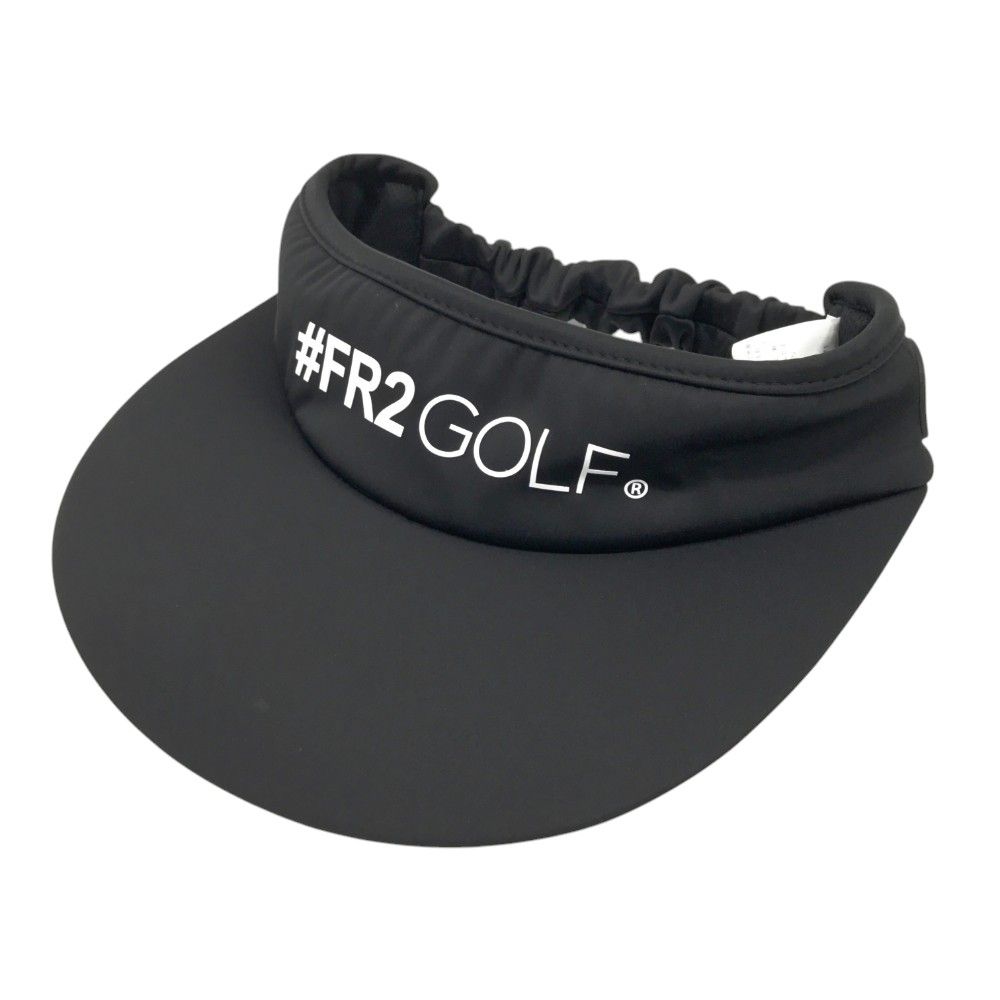 FR2 GOLF エフアールツーゴルフ ツバ広 ロゴプリントサンバイザー ブラック系 240101421480 ゴルフウェア ストスト