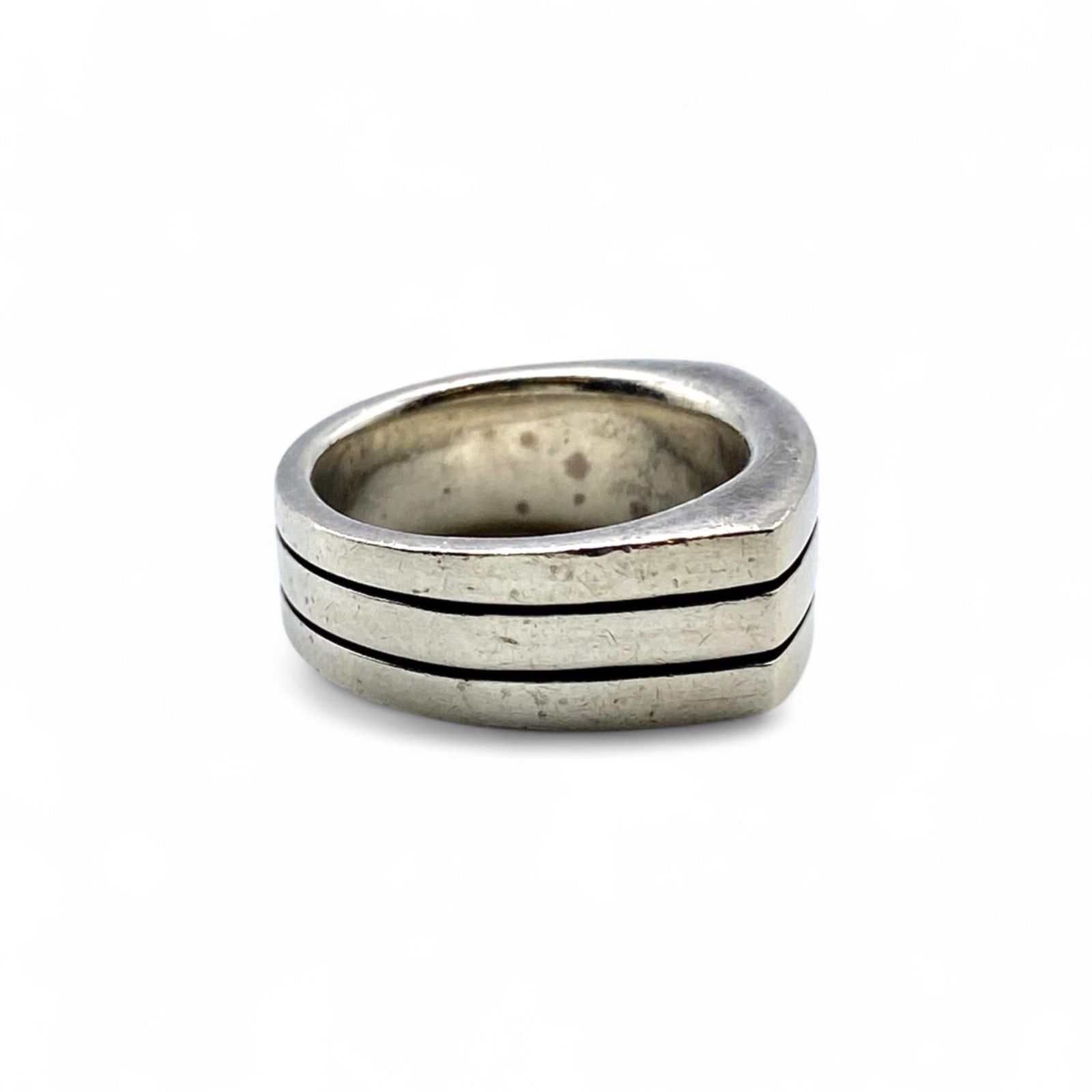洗練された造形 シンプル Silver 925 刻印 00s Vintage Ring シルバー ヴィンテージ リング 14号 クラシック