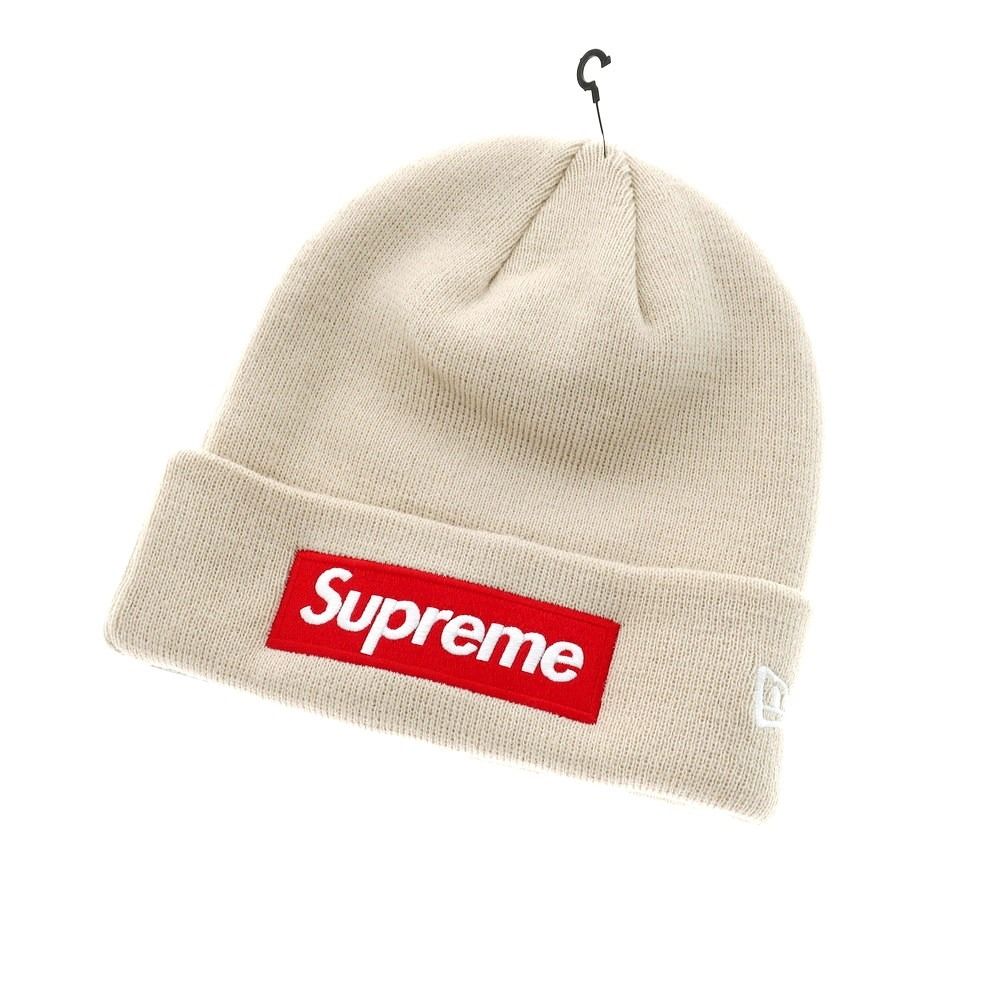 【中古】シュプリーム Supreme 2024年秋冬 New Era Box Logo Beanie ビーニー ニットキャップ ライトベージュ【メンズ】