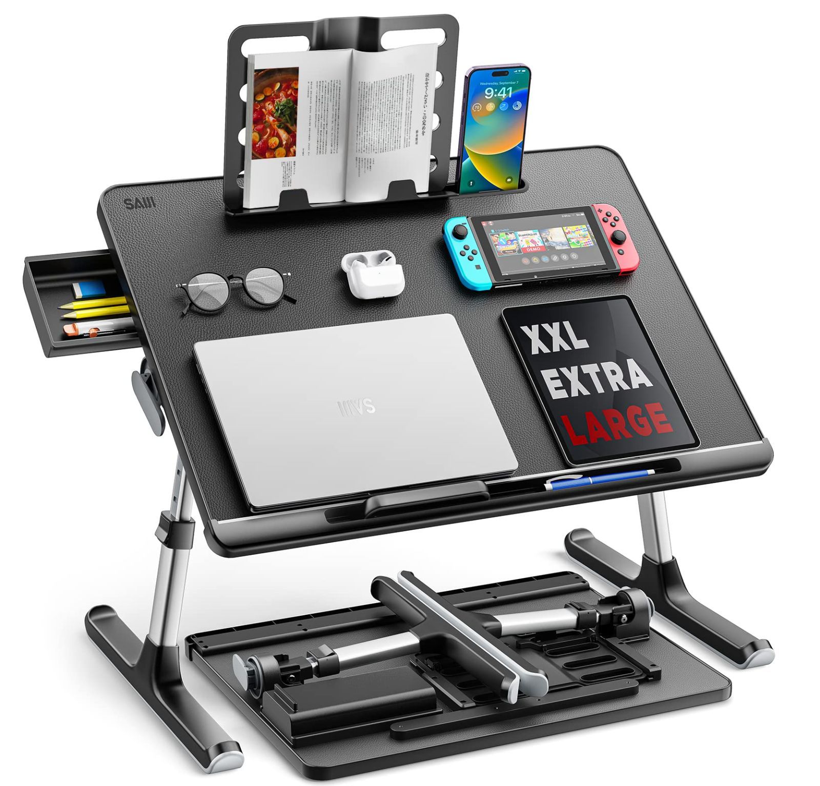 HUANUO ノートPCスタンド 磁気式 4段階角度調整 3in1多機能マット