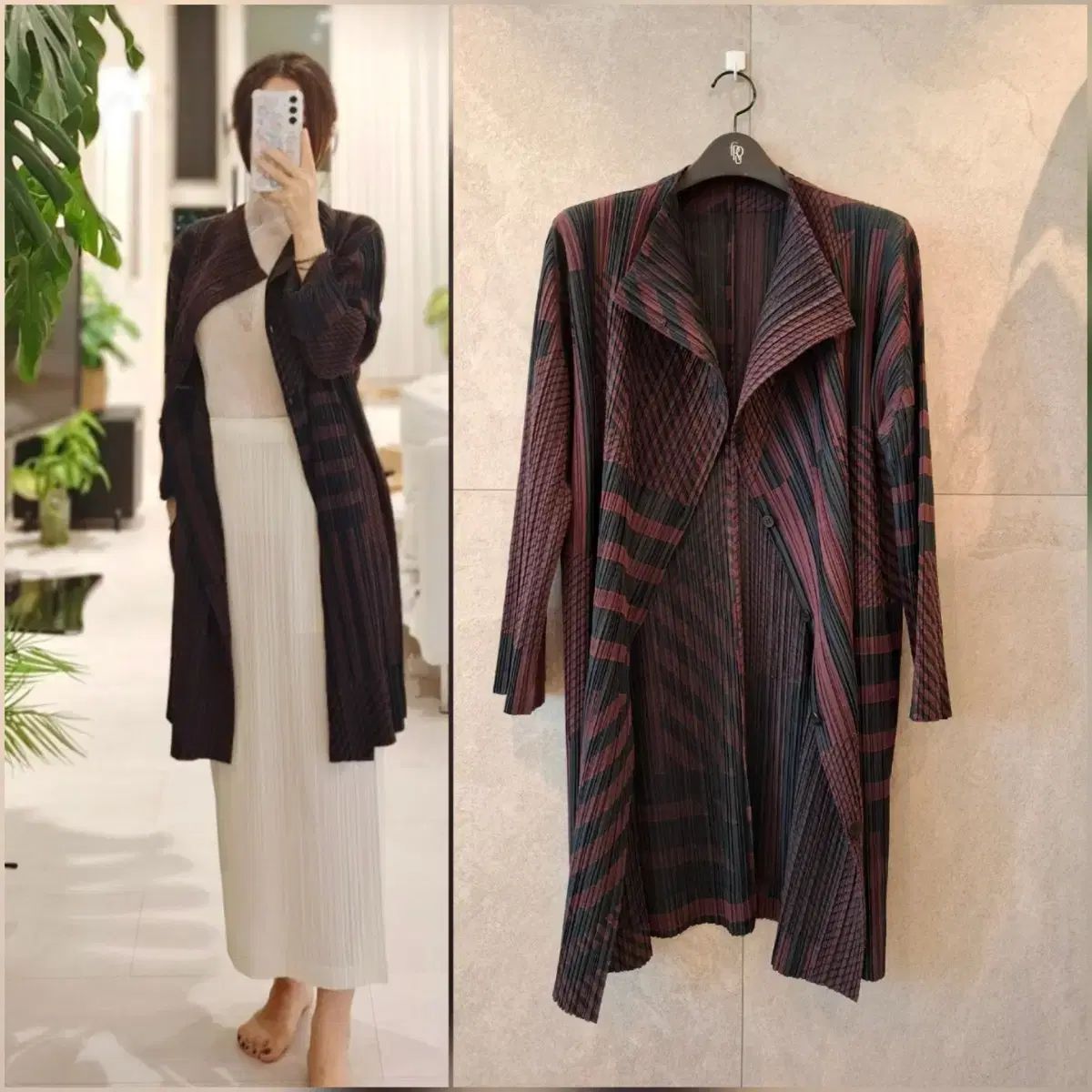 超美品　プリーツプリーズ　PLEATS PLEASE カーディガン 羽織り 長袖 PLEATS PLEASE プリーツプリーズ イッセイミヤケ PP91-JD052