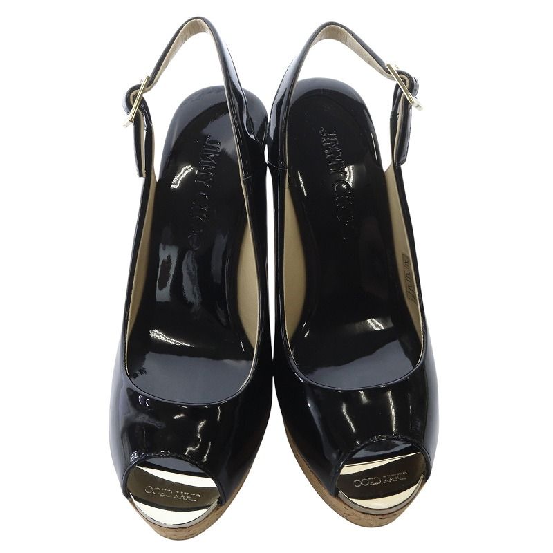 ジミーチュウ JIMMY CHOO PRAISE パテントレザー ウェッジソール