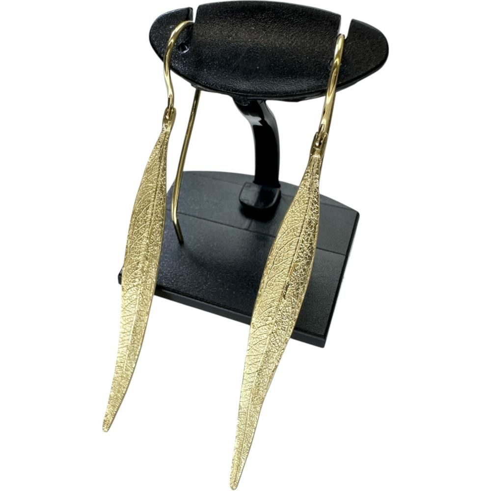 リーフモチーフ アメリカンフック ピアス K18ゴールド 18金 4.9g  