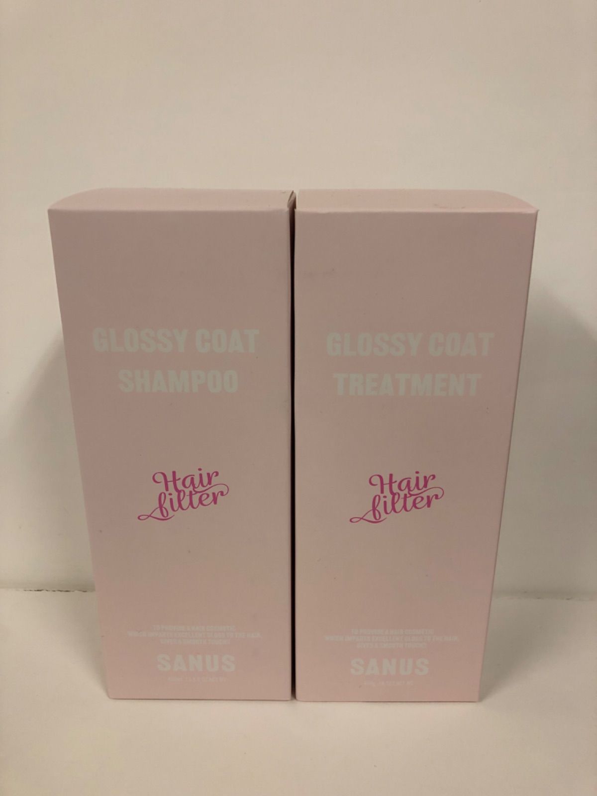 F1156 SANUS ヘアーフィルター グロッシーコートシャンプー 400mL+トリートメント 400g 計2点セット