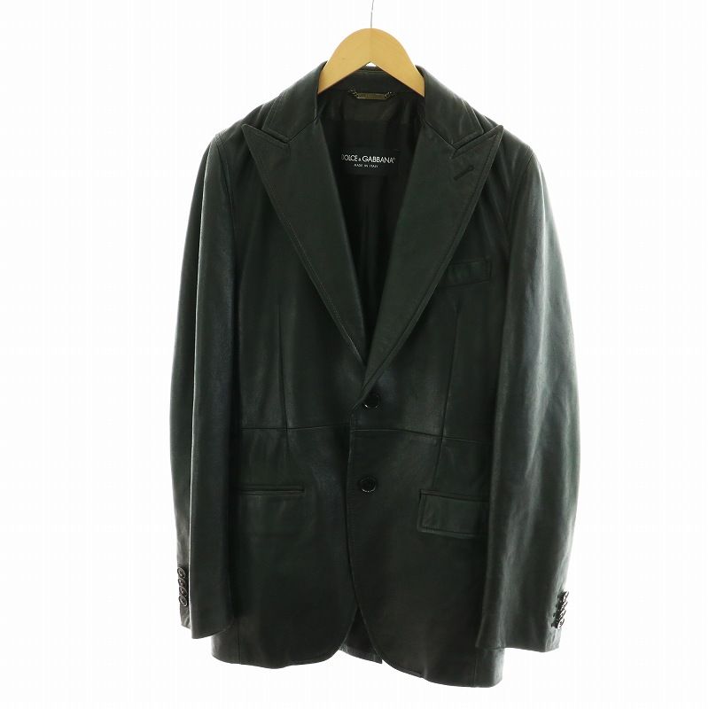 ドルチェ&ガッバーナ ドルガバ DOLCE&GABBANA 2B レザージャケット 革 