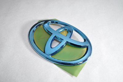 ７０系ヴォクシー　リアＴマーク　ブルーメッキエンブレム　　INVENTER/grow/メッキ/ブラッククローム/ゴールド/車エンブレム/車パーツ/