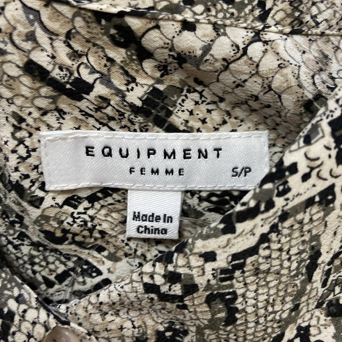 【新品】エキップモン(EQUIPMENT)  半袖シャツ　XS　ベージュ/00879 Equipment - EQUIPMENT エキプモン🌟ノースリーブシルクシャツ