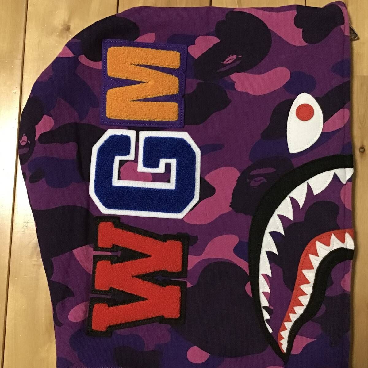 WGM Purple camo シャーク パーカー Lサイズ shark full zip hoodie a 