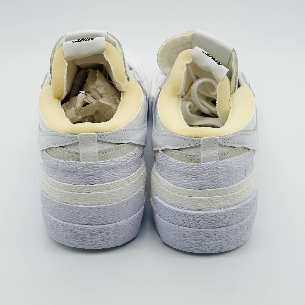 【新品未使用】 Nike Blazer Low sacai White Patent Leather DM6443-100 サカイ ナイキ ブレーザー  ロー ホワイト グレー dunk yeezy