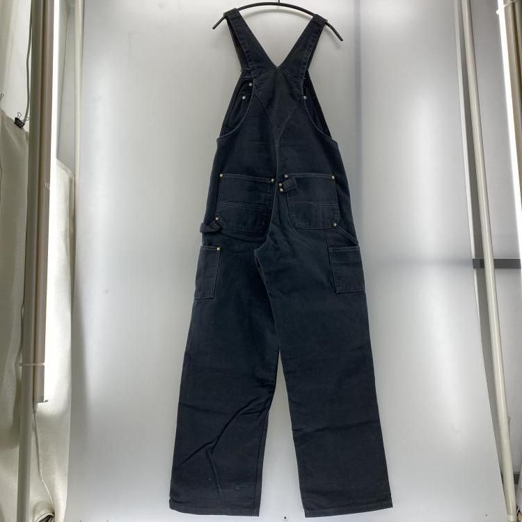 中古】Carhartt メキシコ製 オーバーオール ブラック 32×32