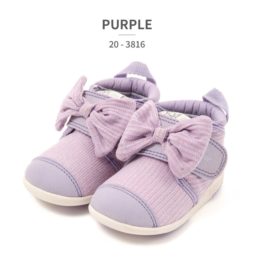 クーポン発行中【正規品取扱店･新品】イフミー ファーストシューズ キッズ ワイルドフラワーシリーズ ラメニット ビッグリボン 20-3816 IFME 2025秋冬 FIRST Wild flower series ベビー 赤ちゃん ベル