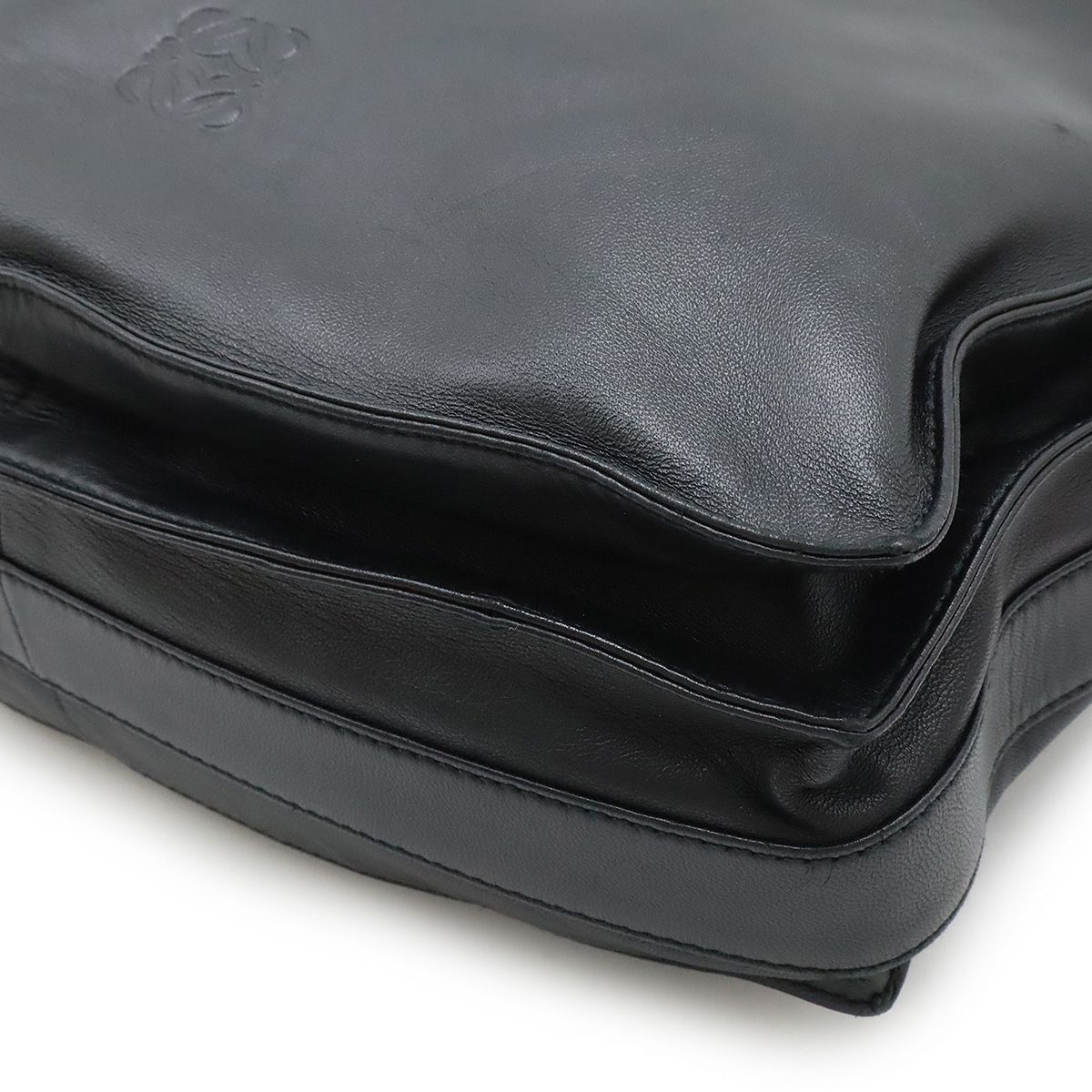 美品✨ロエベ フラメンコ ハンドバッグ ナッパレザー アナグラム ブラック LOEWE - LOEWE ロエベ フラメンコ アナグラム ショルダーバッグ