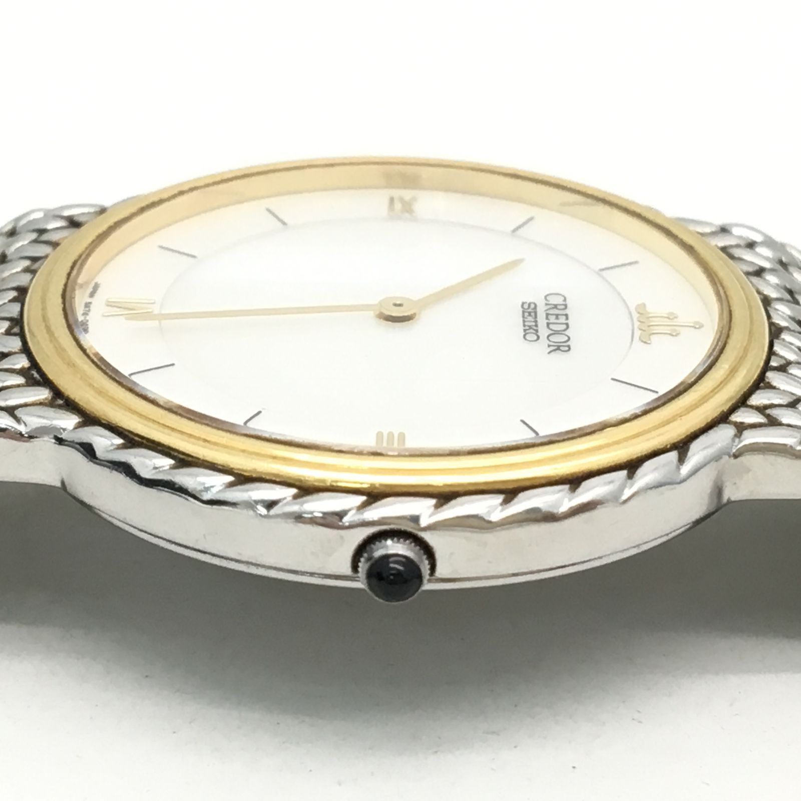 SEIKO クレドール 5A74-0240 18KTベゼル 腕時計 メンズ 稼働品 5-726