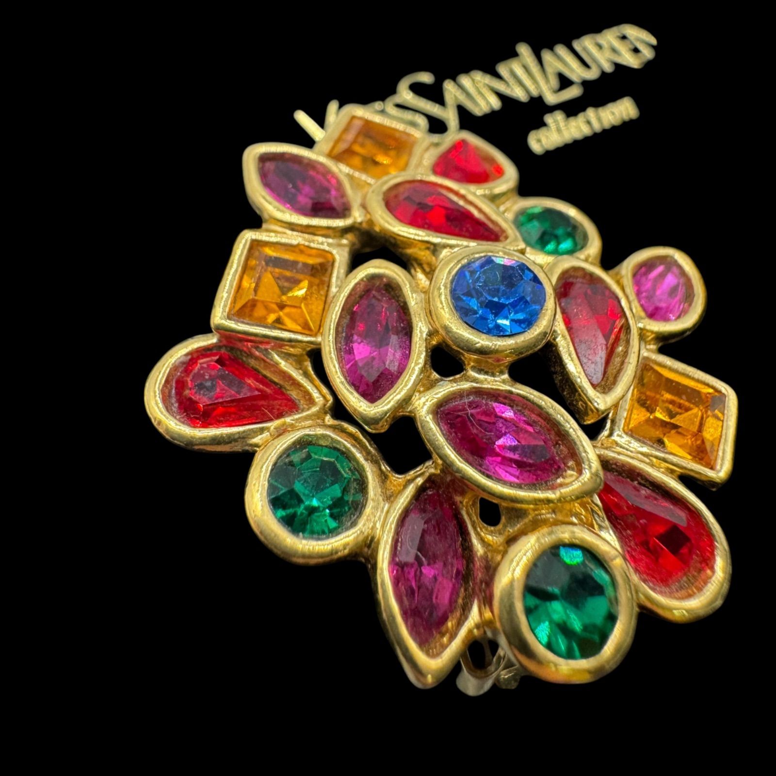 希少 YVES SAINT LAURENT イヴサンローラン イヤリング カラー 希少 YVES SAINT LAURENT イヴサンローラン イヤリング カラー