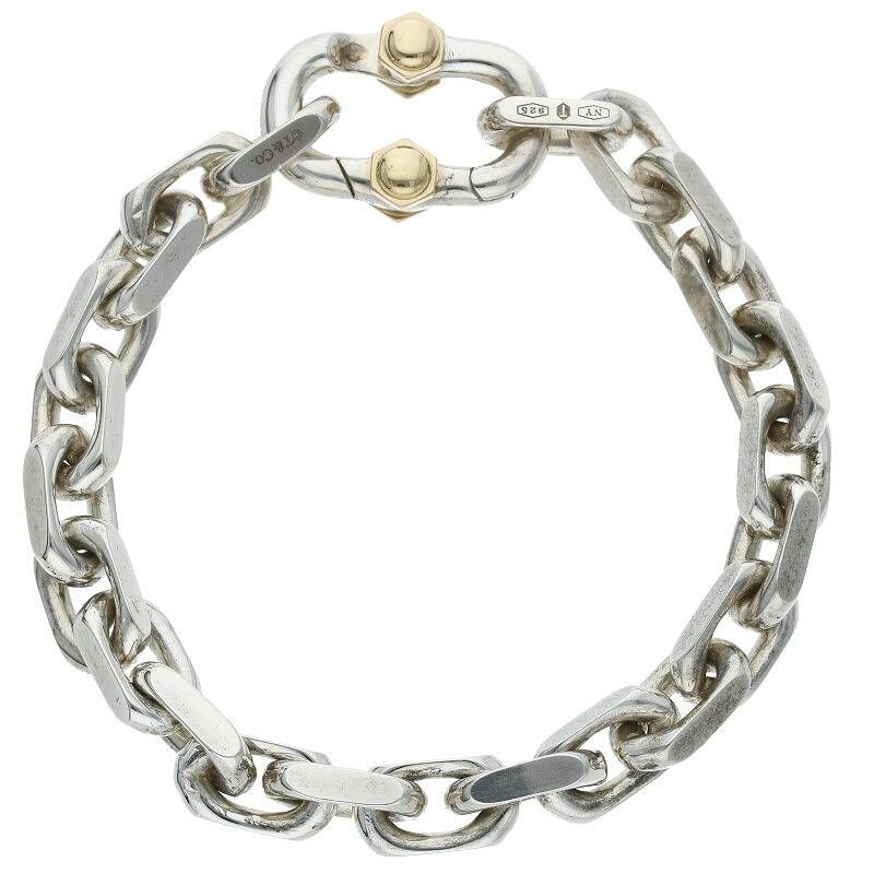 ティファニー MAKERS/メイカーズ K18コンビシルバーワイドチェーン