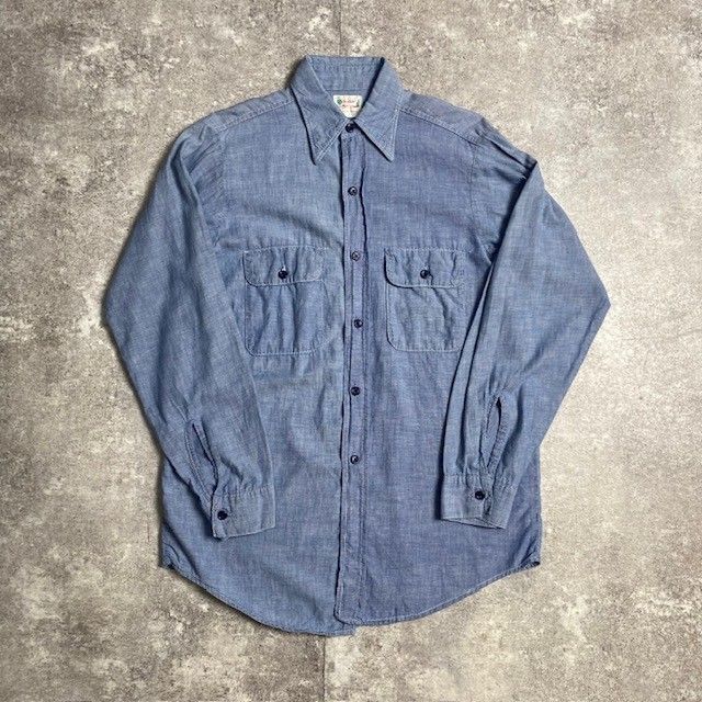 70's 5BROTHRT シャンブレーシャツ ワークシャツ ヴィンテージ vintage 284U