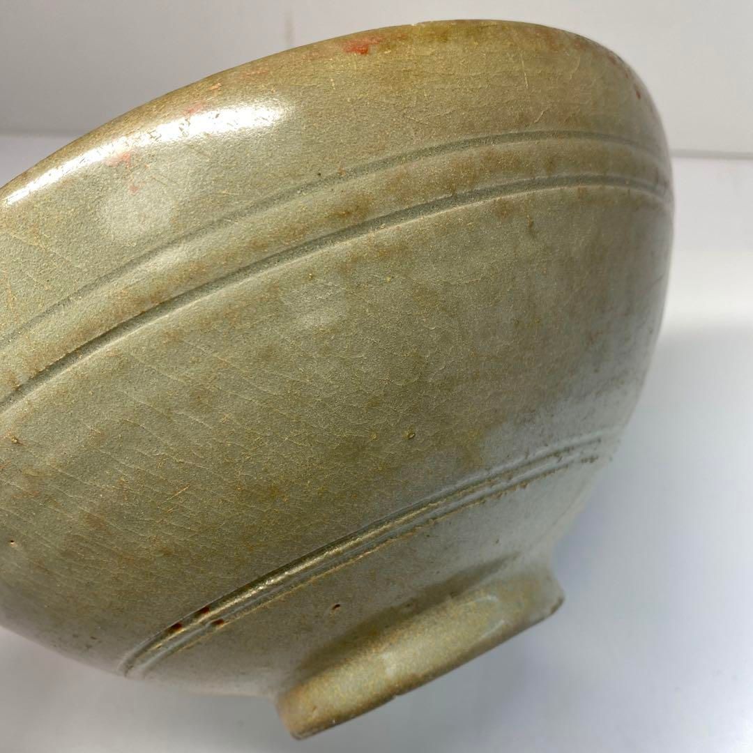 高麗青磁線文鉢　木箱付　幅約22.5㎝　本Y6-0509☆1F 高麗青磁線文鉢 木箱付 幅約22.5㎝ 本Y6-0509☆1F 高麗青磁線文鉢 木箱