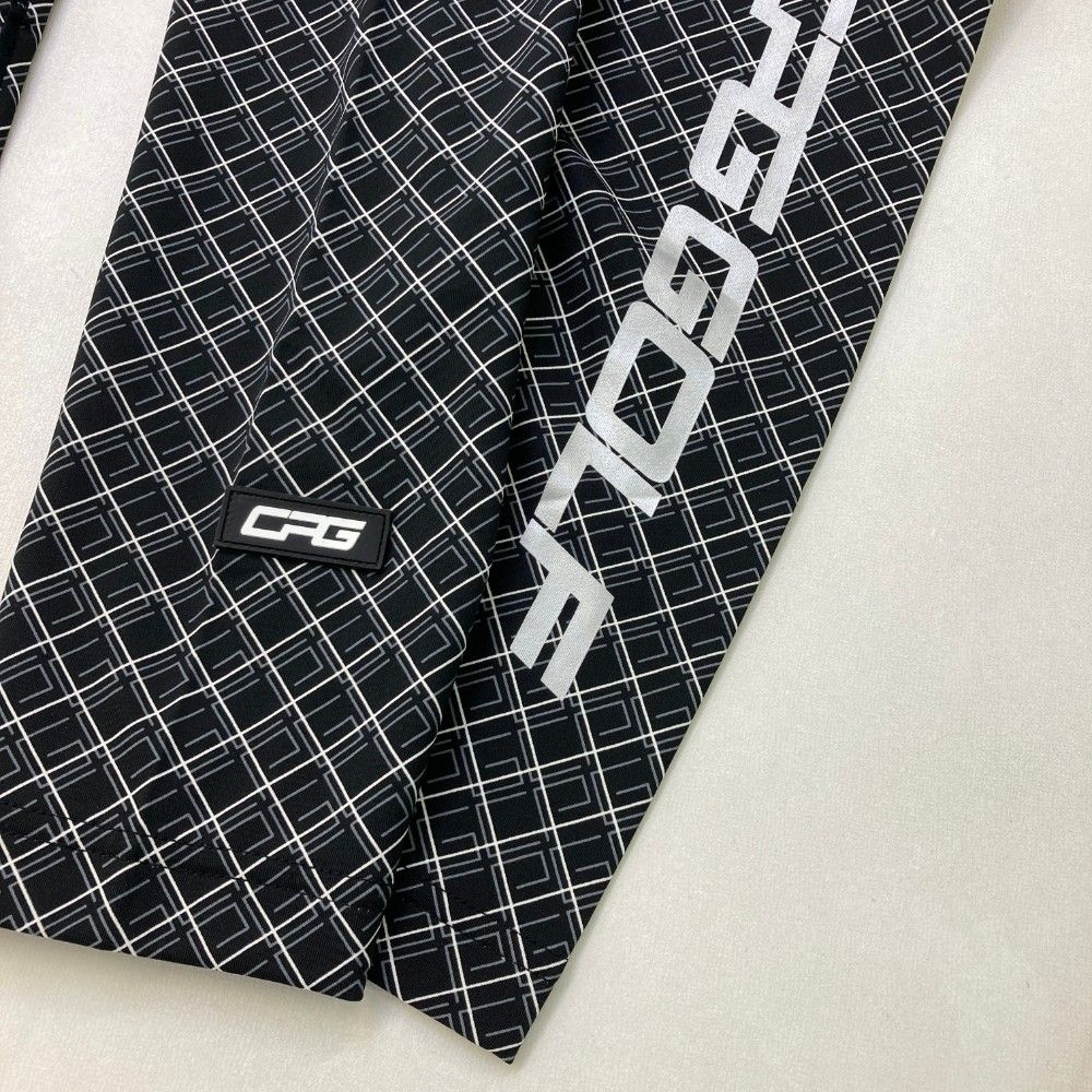サイズ：4 CPG GOLF シーピージーゴルフ  ハイネック 長袖Tシャツ 総柄 ブラック系 [240101453281] ゴルフウェア メンズ ストスト サイズ：4 CPG GOLF シーピージーゴルフ ハイネック 長袖Tシャツ