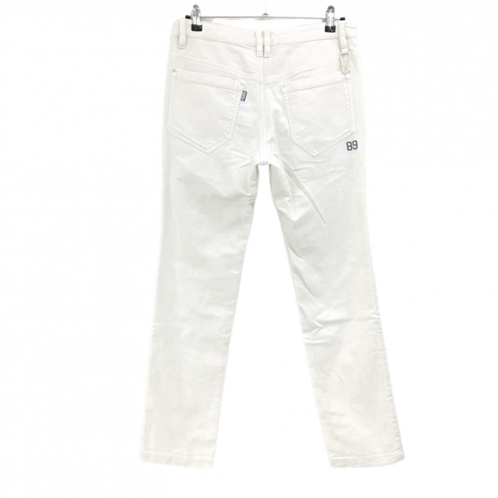 パーリーゲイツ パンツ 白 ロゴ刺しゅう ストレッチ メンズ 4(M