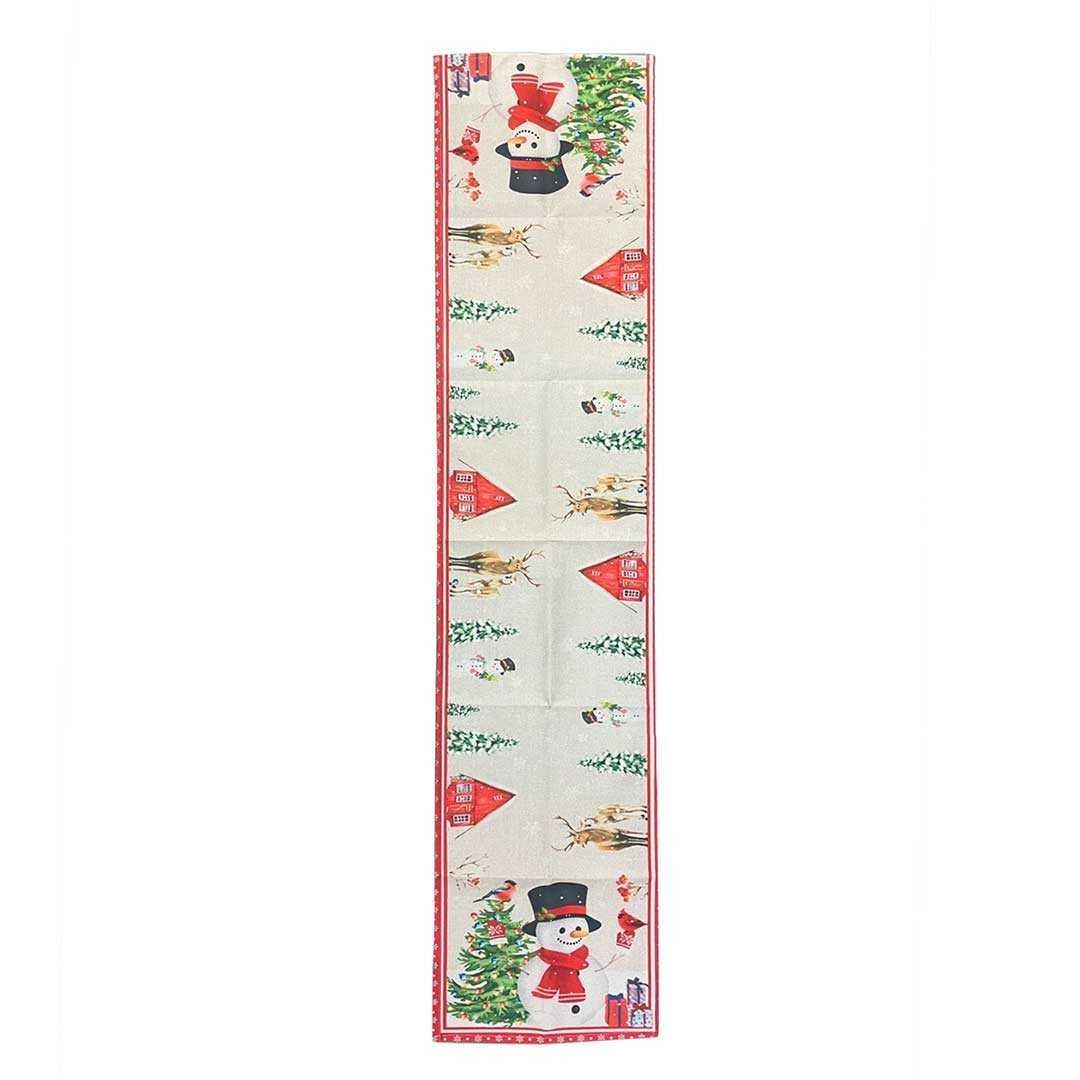 クリスマス 雪だるま テーブルクロス 150cmx34cm christmasA 在庫限り】クリスマス 雪だるま テーブルクロス 150cmx34cm