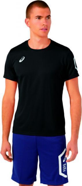 asics アシックス 114 TEAM HEX SS TOP PERFORMANCE BLACK M 2031C269 1 | スポーツ メンズ M ブラック 黒 服 衣料 衣料品ウェア ウエア トップス シャツ 半袖 アクティブシャツ ショートスリーブトッ