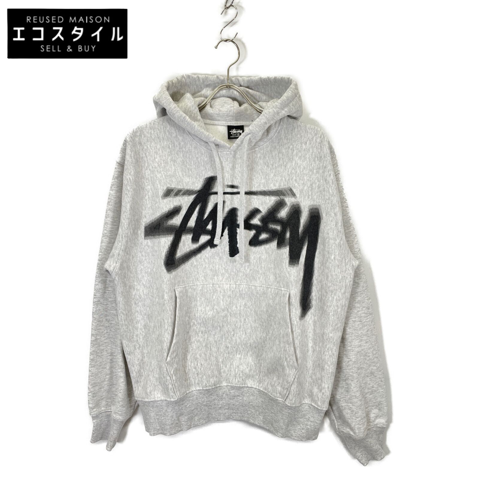 STUSSY ステューシー ｸﾞﾚｰ DIZZY STOCK HOODIE ﾊﾟｰｶｰ S - メルカリ