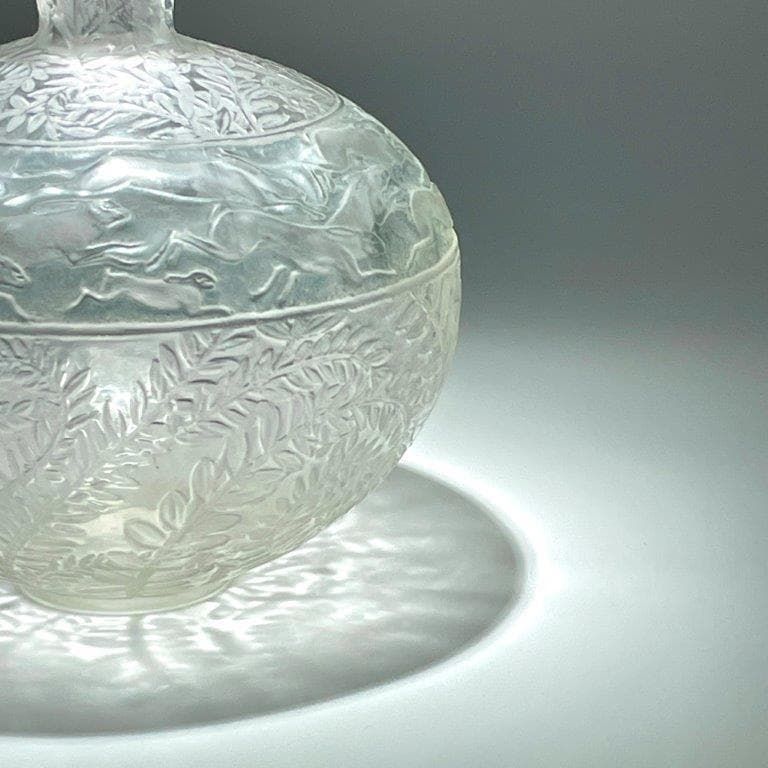 ルネ・ラリック LIEVRES 花瓶 野兎 ブルーパチネ Vase うさぎ ルネ・ラリック LIEVRES 花瓶 野兎 ブルーパチネ Vase うさぎ ルネ