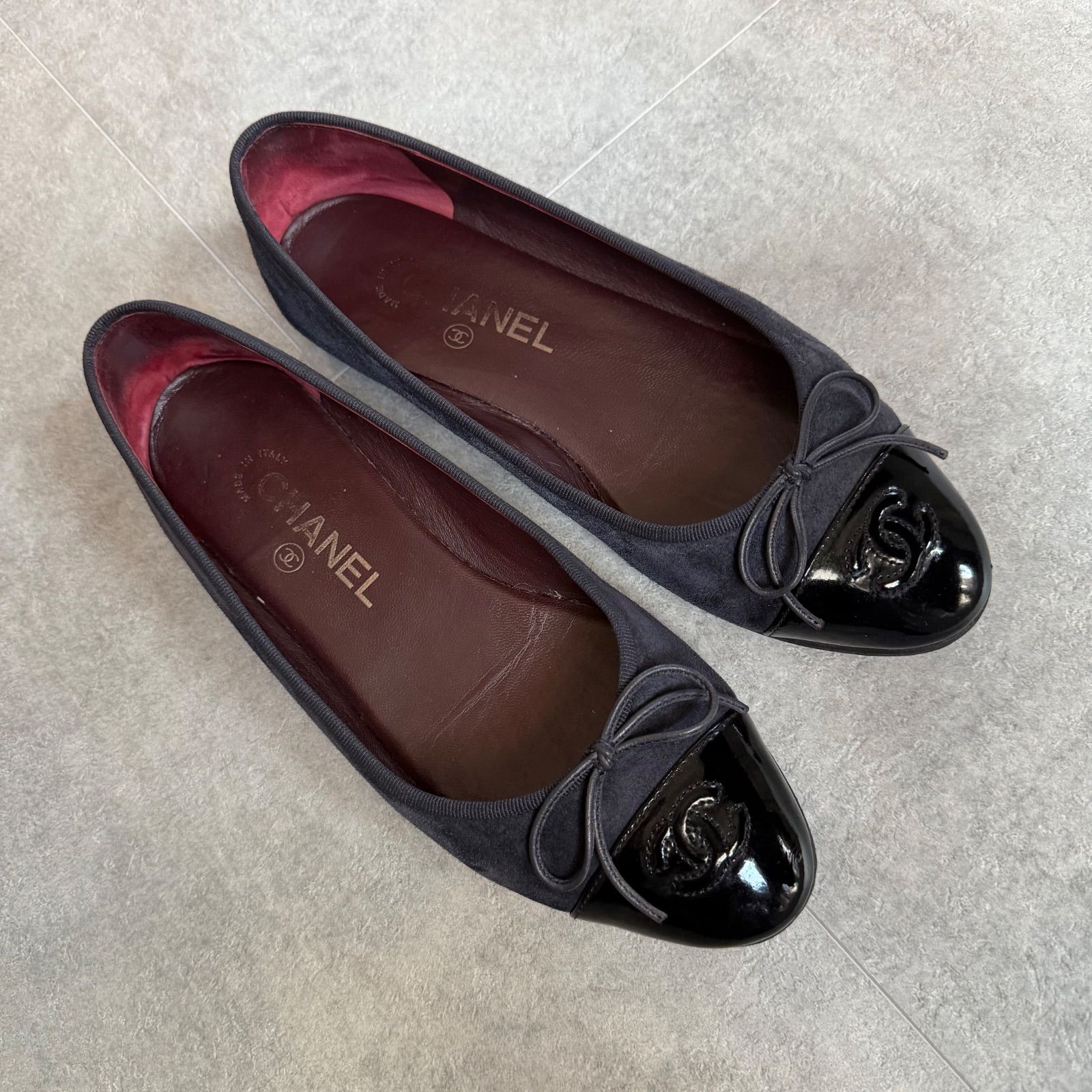 美品 CHANEL シャネル フラットシューズパンプス バレエシューズ