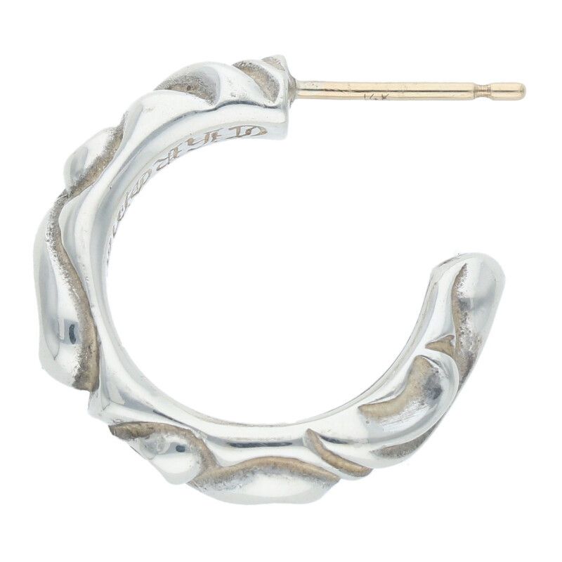 <確実正規品❗️>HOOP SCROOL 1/スクロールフープ CHROME HEARTS クロムハーツ HOOP SCROOL 1/スクロールフープピアス
