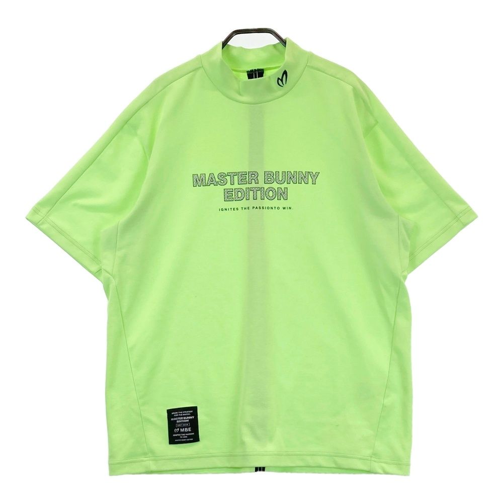 MASTER BUNNY EDITION モックネック半袖シャツ ロゴプリント 新品 MASTER BUNNY EDITION 半袖モックネックシャツ サイズ1