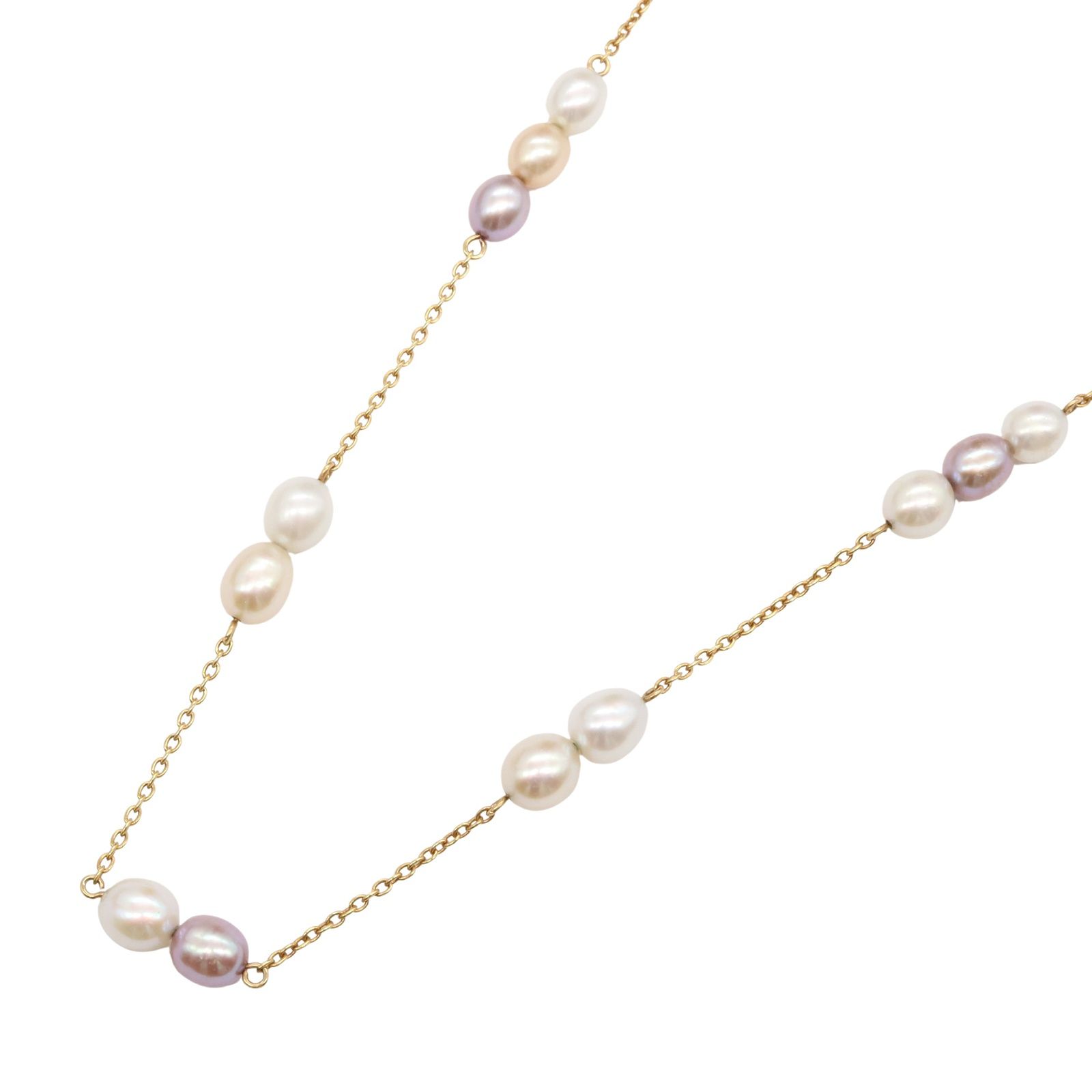 タサキ TASAKI ネックレス パールネックレス 首回り40cm K18（イエロー 