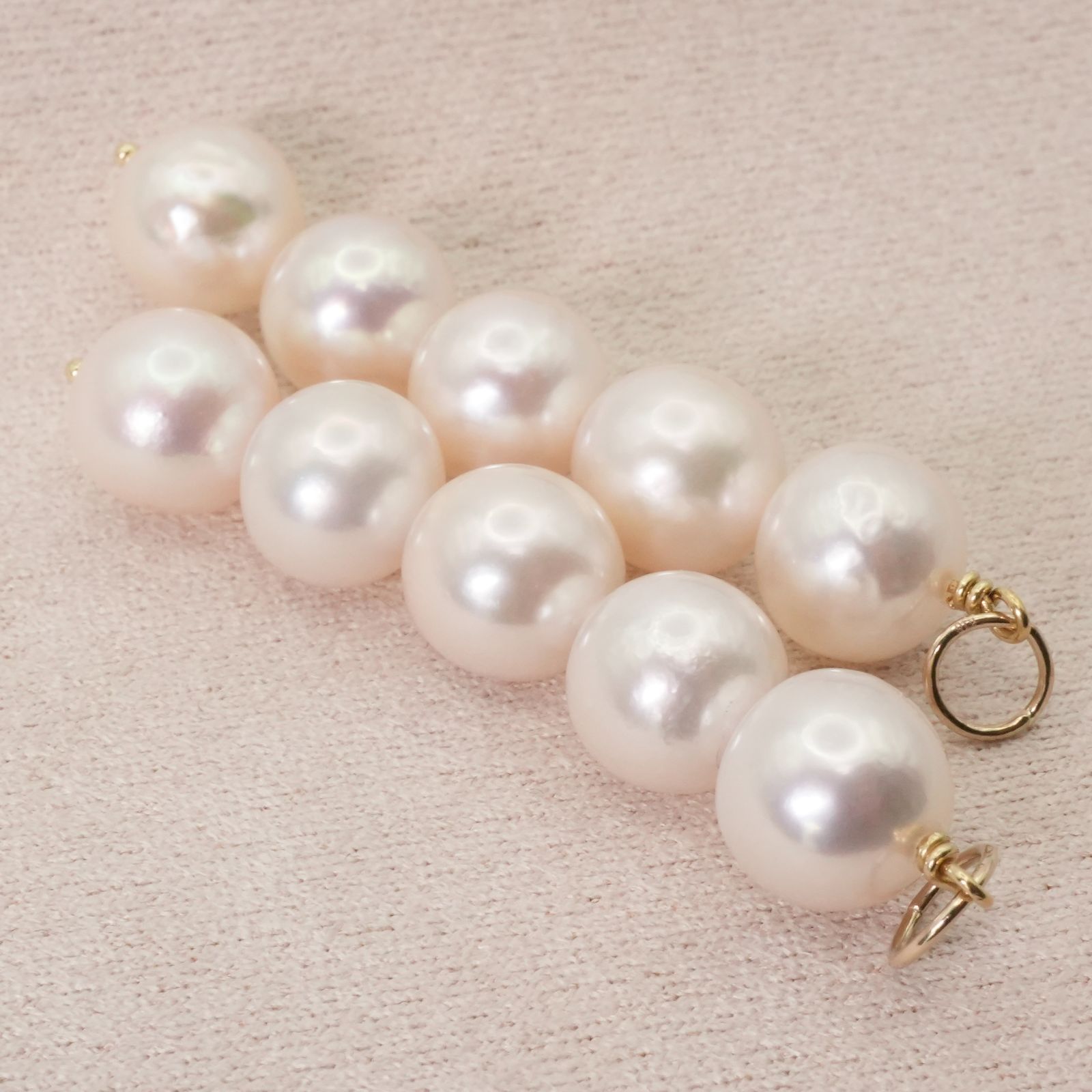 【完売】  K18 メルカリ - チャーム/25-130S ピアリング パール 5連 アクセサリー