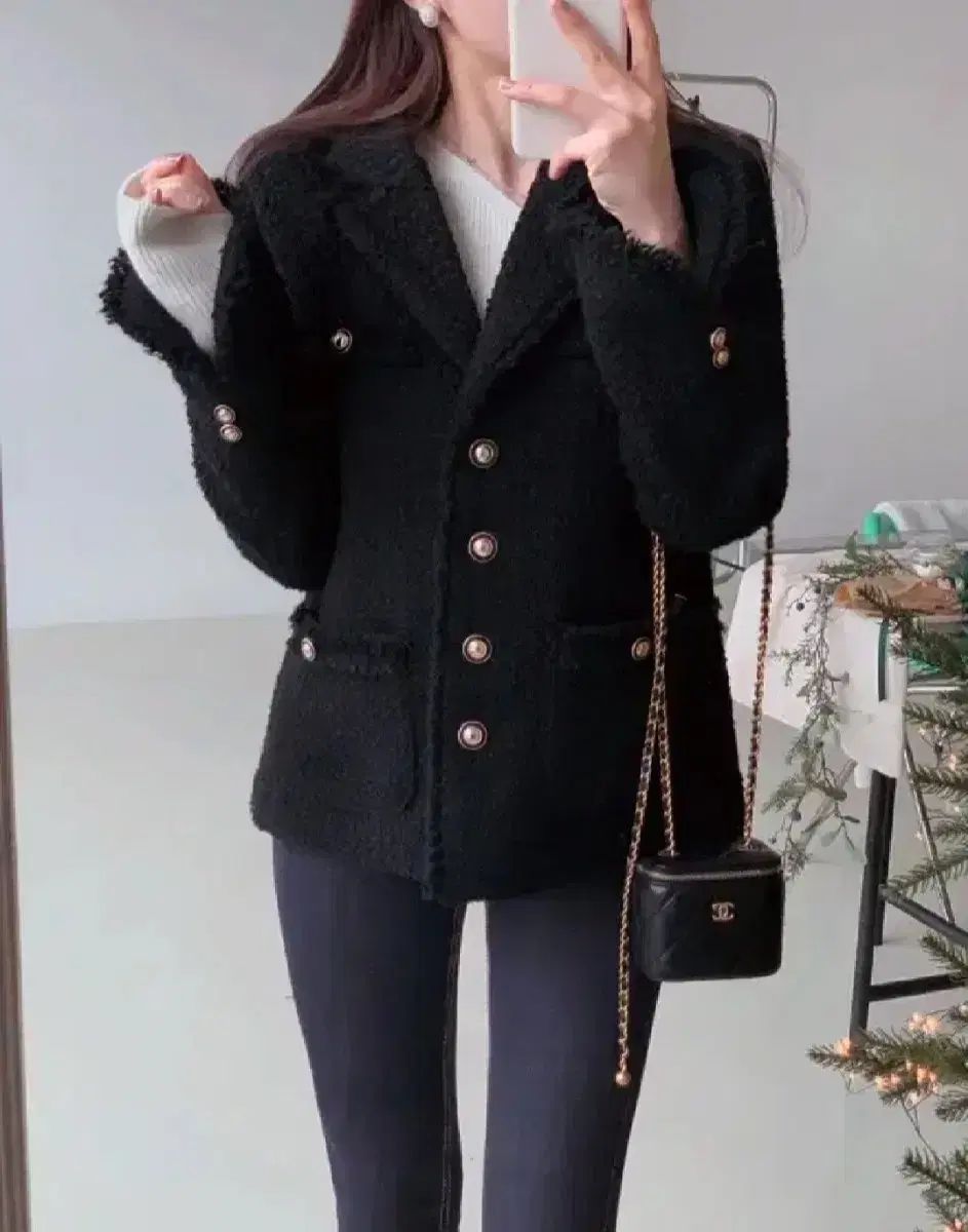 modern robe ツイードジャケット キルティング裏地
